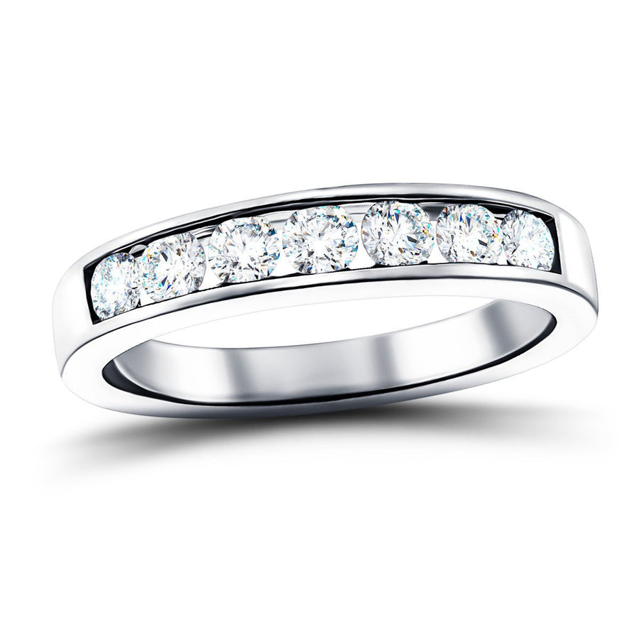 Lab Diamond Channel Half Eternity 0.50ct G/VS in 18k White Gold - After Diamonds