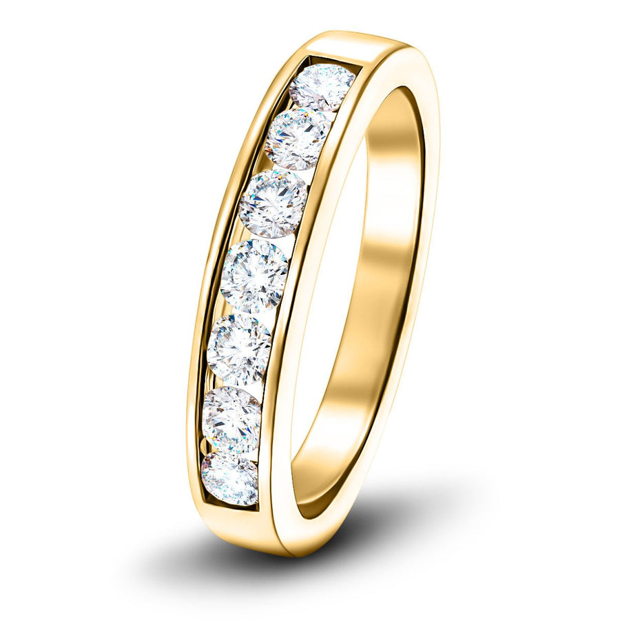 Lab Diamond Channel Half Eternity 0.50ct G/VS in 9k Yellow Gold - After Diamonds