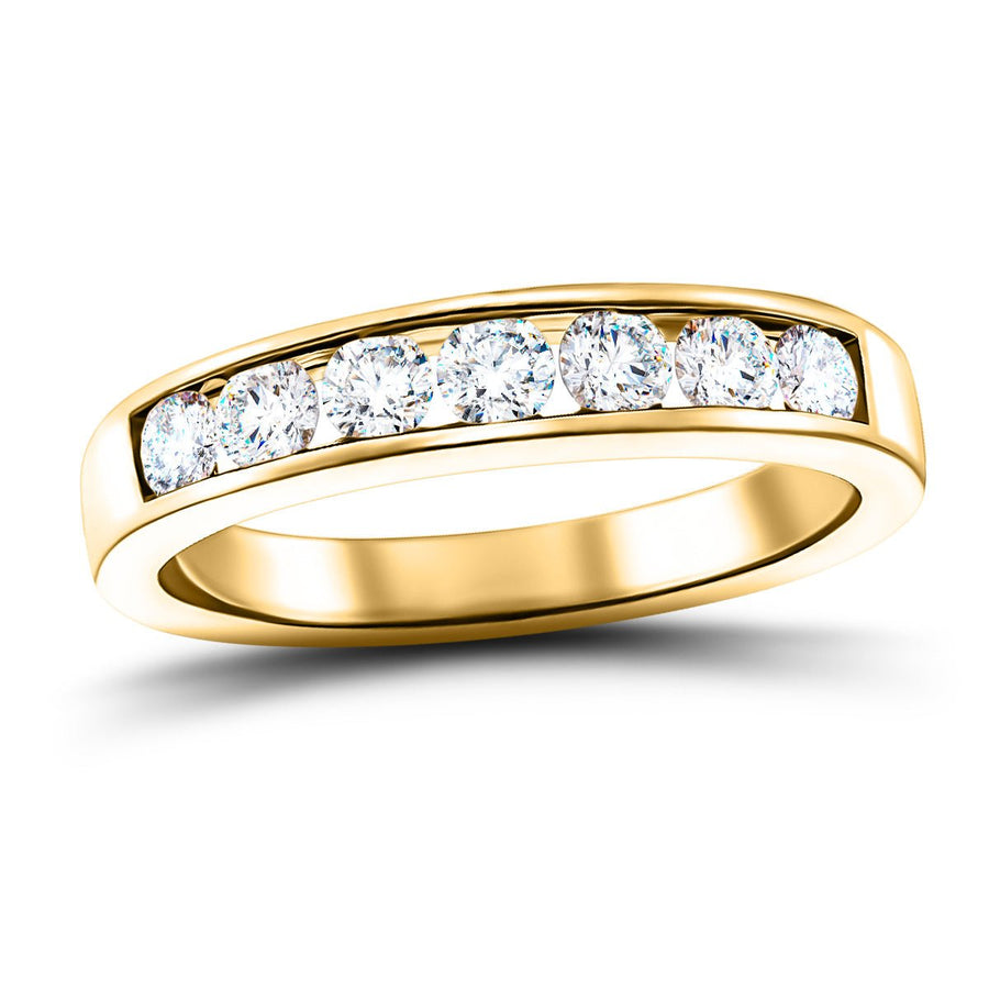 Lab Diamond Channel Half Eternity 0.50ct G/VS in 9k Yellow Gold - After Diamonds