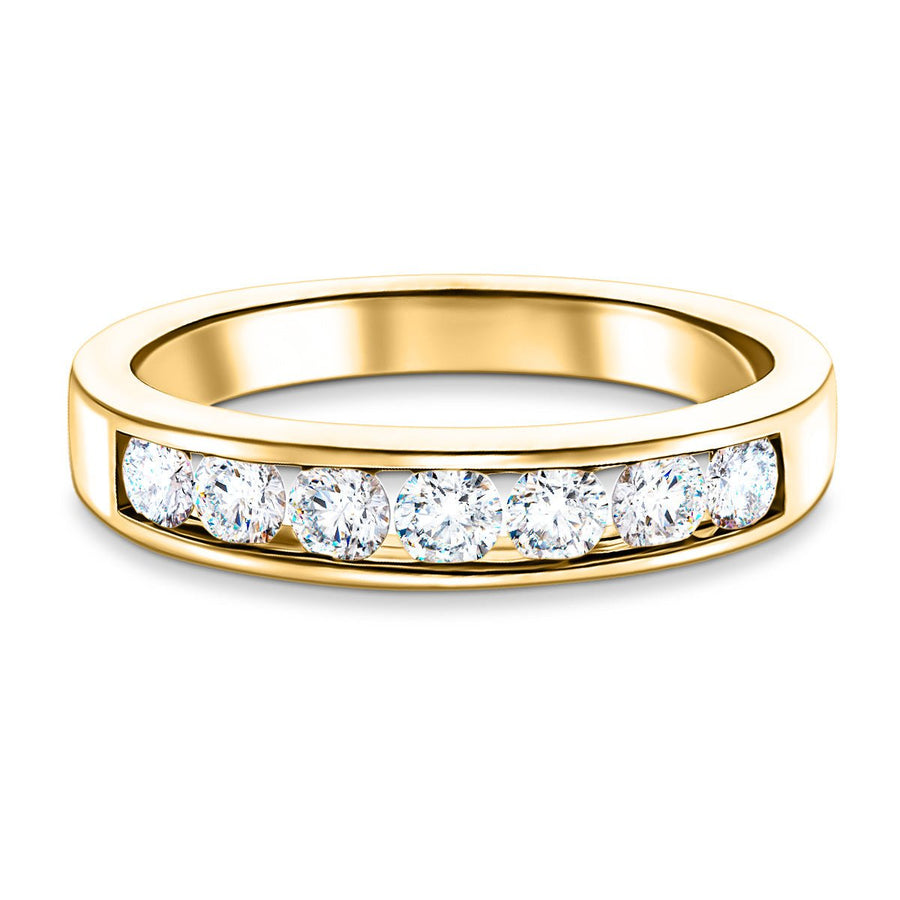 Lab Diamond Channel Half Eternity 0.50ct G/VS in 9k Yellow Gold - After Diamonds