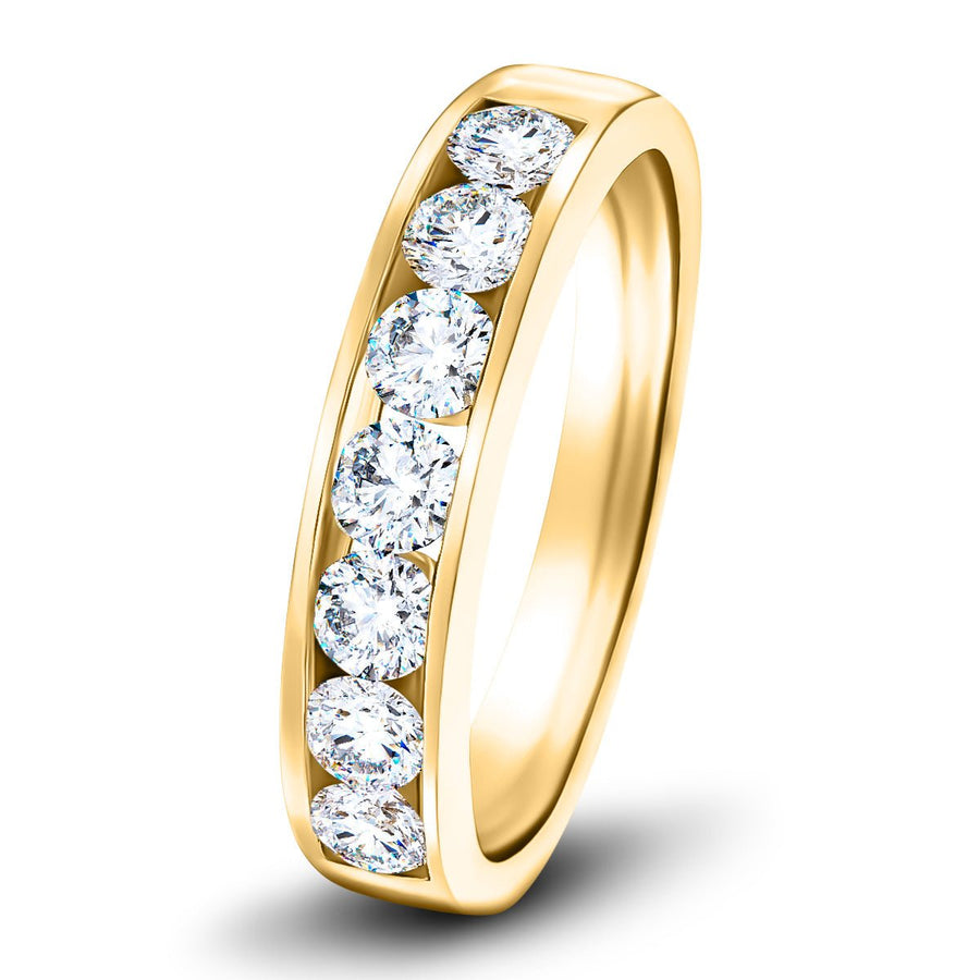 Lab Diamond Channel Half Eternity 1.00ct G/VS in 18k Yellow Gold - After Diamonds