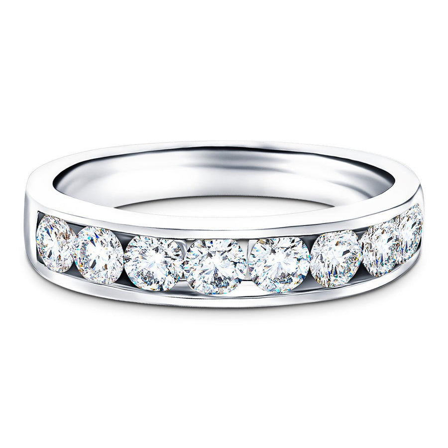 Lab Diamond Channel Half Eternity 2.00ct G/VS in 18k White Gold - After Diamonds