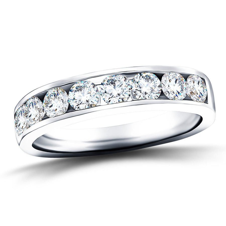 Lab Diamond Channel Half Eternity 2.00ct G/VS in 18k White Gold - After Diamonds