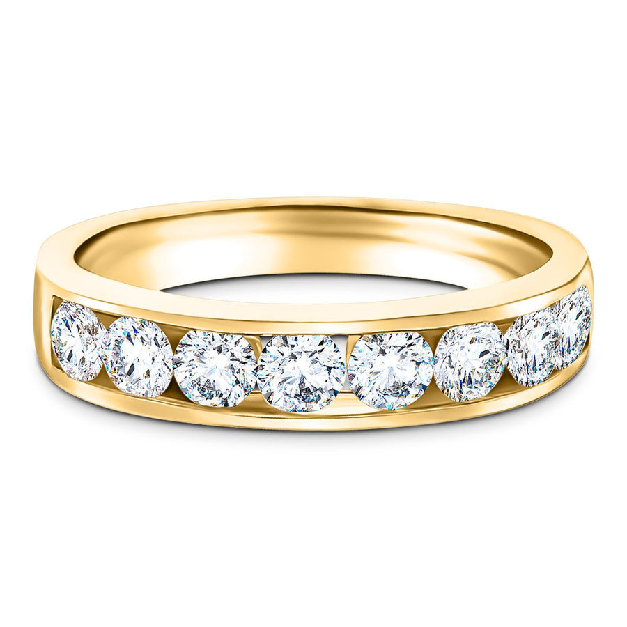 Lab Diamond Channel Half Eternity 2.00ct G/VS in 9k Yellow Gold - After Diamonds