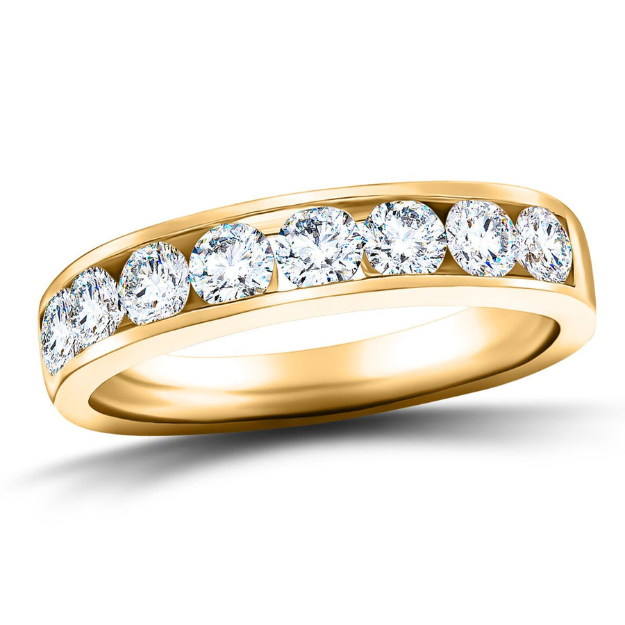 Lab Diamond Channel Half Eternity 2.00ct G/VS in 9k Yellow Gold - After Diamonds