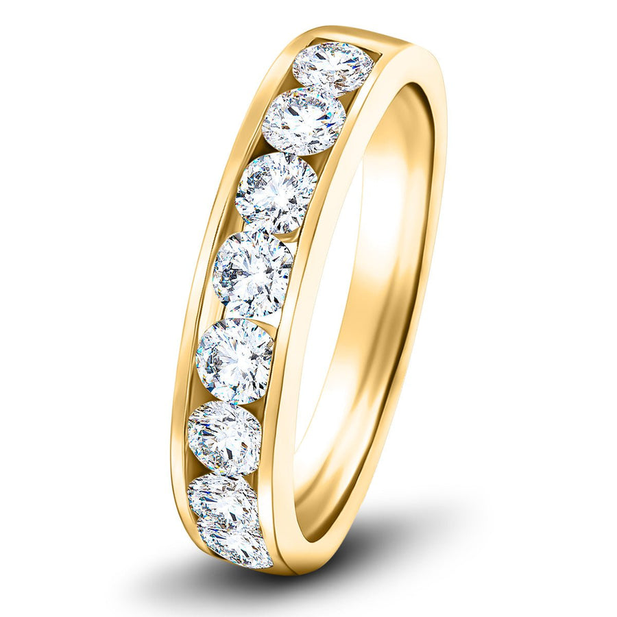 Lab Diamond Channel Half Eternity 2.00ct G/VS in 9k Yellow Gold - After Diamonds