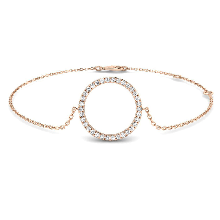 Lab Diamond Circle of Life Bracelet 0.15ct G/VS in 18k Rose Gold - After Diamonds