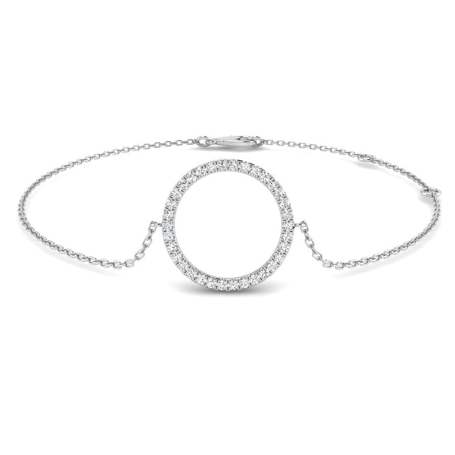 Lab Diamond Circle of Life Bracelet 0.15ct G/VS in 18k White Gold - After Diamonds