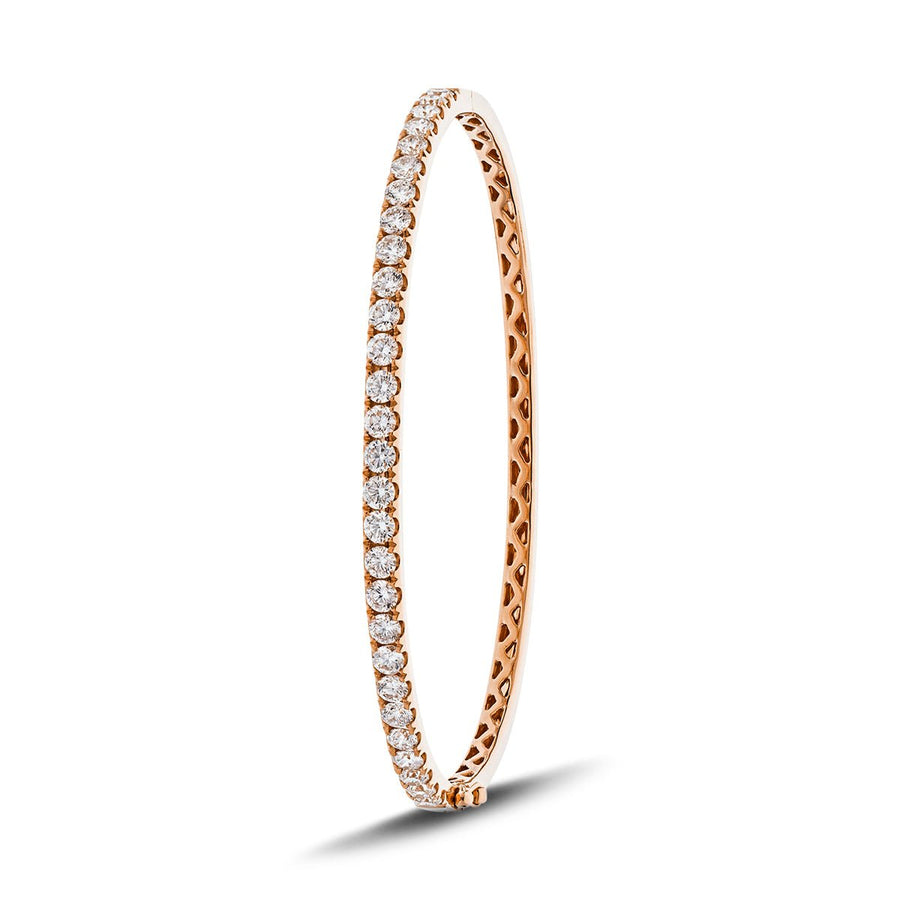 Lab Diamond Claw Set Bangle 1.00ct G/VS in 18k Rose Gold - After Diamonds