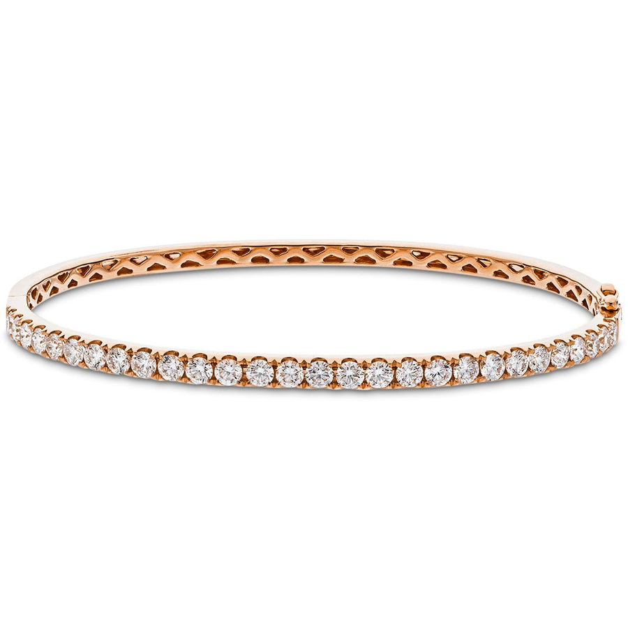 Lab Diamond Claw Set Bangle 1.00ct G/VS in 18k Rose Gold - After Diamonds