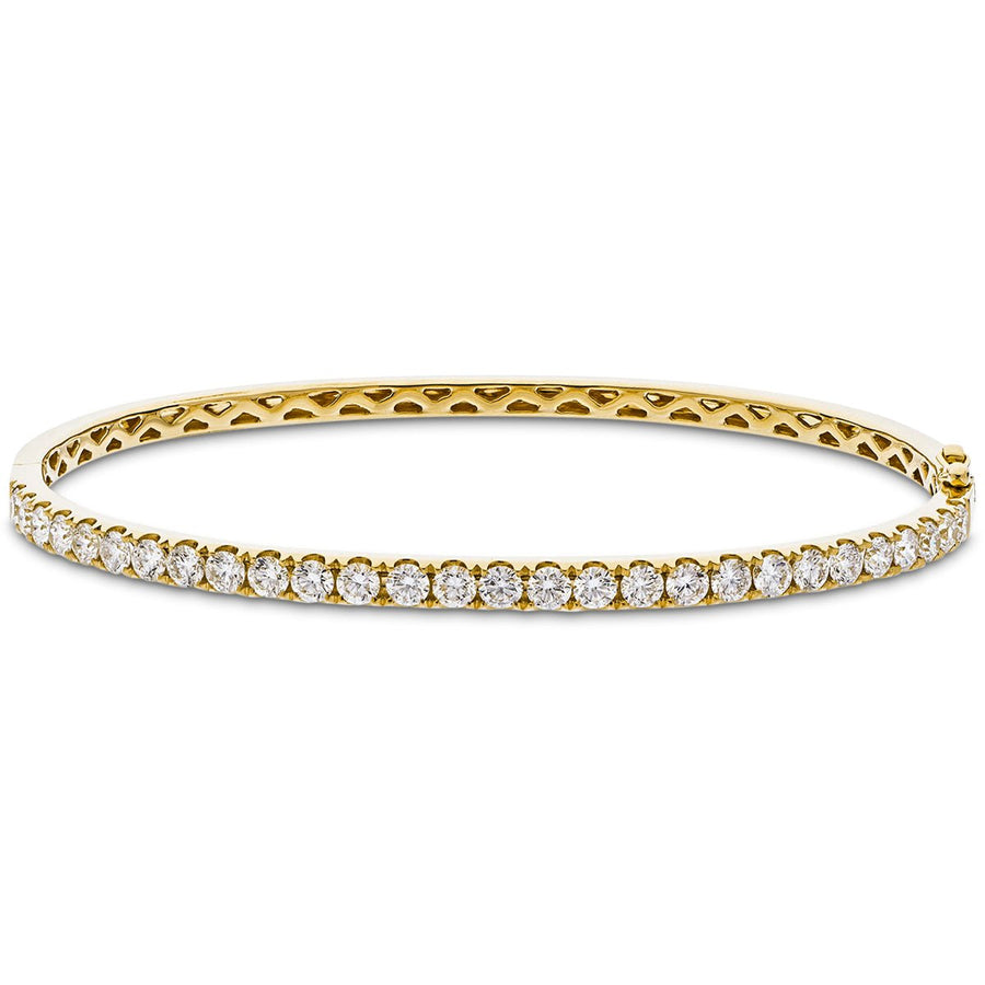 Lab Diamond Claw Set Bangle 1.00ct G/VS in 18k Yellow Gold - After Diamonds