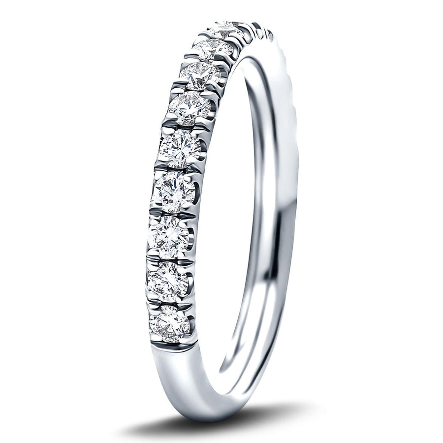 Lab Diamond Half Eternity 14 Stone 1.00ct G/VS in 18k White Gold - After Diamonds