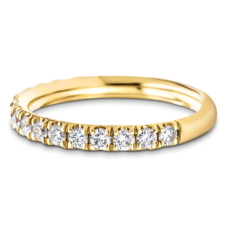 Lab Diamond Half Eternity 14 Stone 1.00ct G/VS in 18k Yellow Gold - After Diamonds