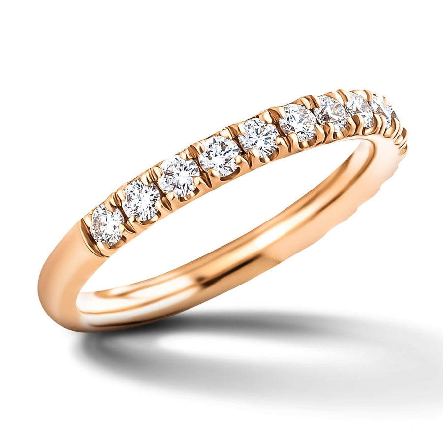 Lab Diamond Half Eternity 14 Stone 1.00ct G/VS in 9k Rose Gold - After Diamonds