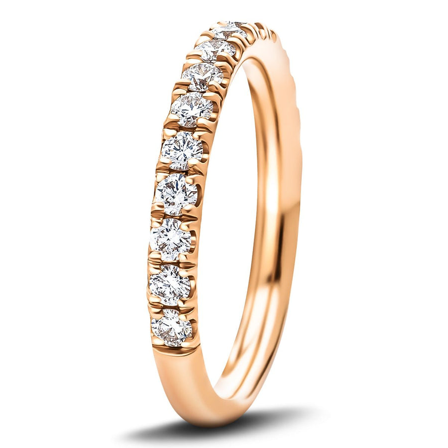 Lab Diamond Half Eternity 14 Stone 1.00ct G/VS in 9k Rose Gold - After Diamonds