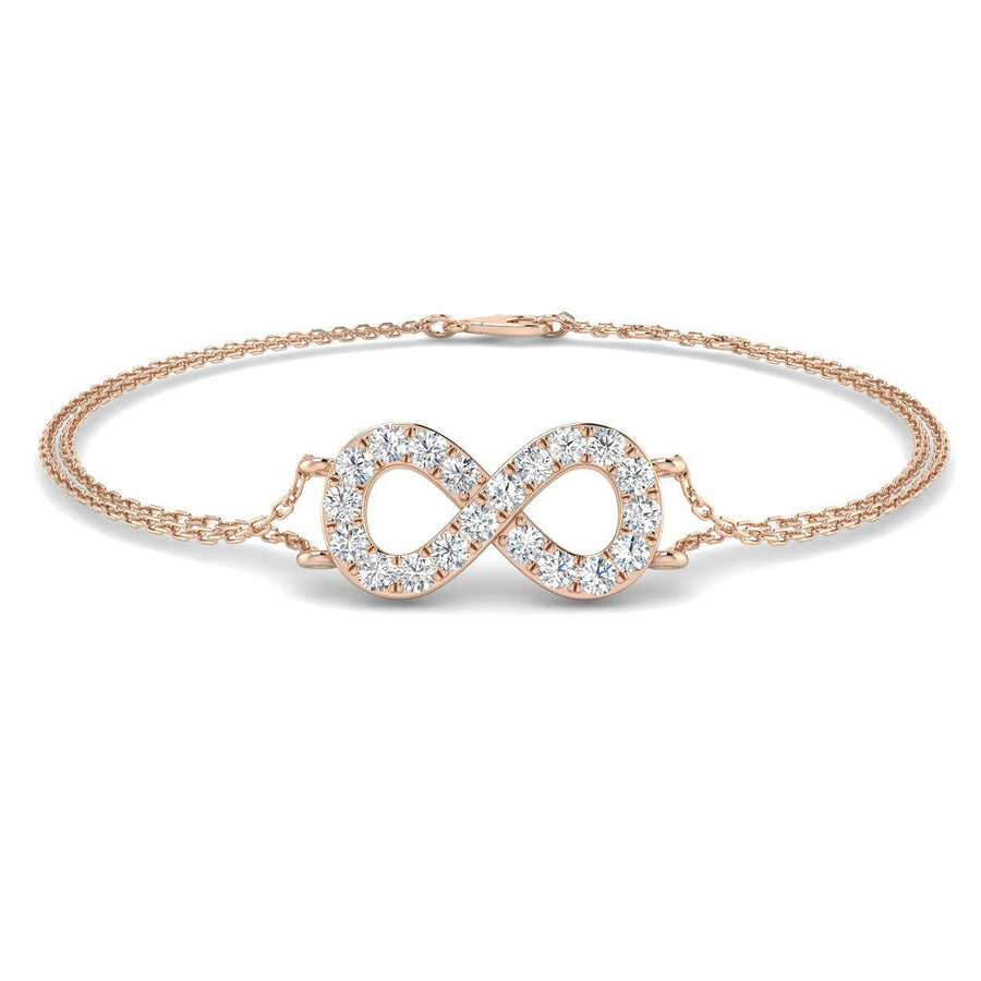 Lab Diamond Infinity Bracelet 0.50ct G/VS in 18k Rose Gold - After Diamonds