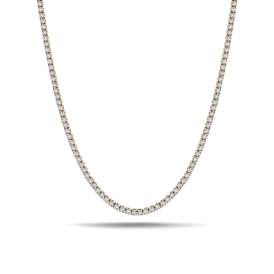 Lab Diamond Tennis Necklace 10ct G/VS Quality in 9k Yellow Gold - After Diamonds