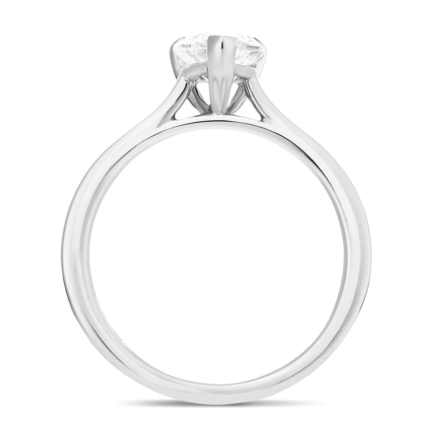 Lily Lab Pear Diamond Solitaire Engagement Ring 0.50ct G/VS Platinum - After Diamonds