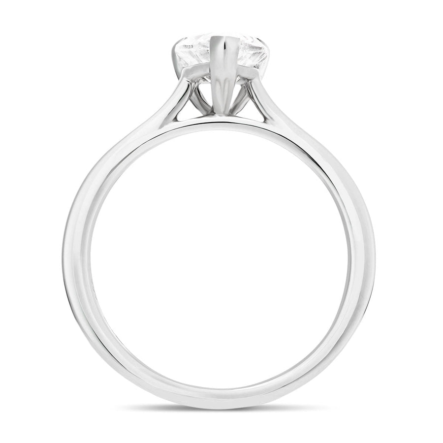 Lily Lab Pear Diamond Solitaire Engagement Ring 0.70ct D/VVS 18k White Gold - After Diamonds