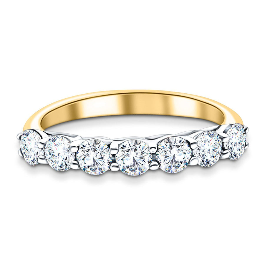 Seven Stone Lab Diamond Ring 0.50ct G/VS in 18k Yellow Gold - After Diamonds