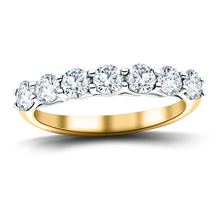 Seven Stone Lab Diamond Ring 0.50ct G/VS in 18k Yellow Gold - After Diamonds